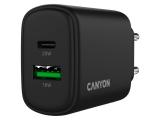 Canyon charger OnCharge 200 20W 1xPD 1xQC EU Black снимка №3 Canyon charger OnCharge 200 20W 1xPD 1xQC EU Black снимка №3