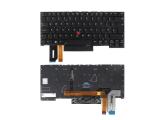 резервни части: Lenovo Клавиатура за лаптоп Lenovo ThinkPad T490S T495S Черна Без Рамка (Голям Ентър) с Подсветка UK