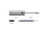 Orico Docking Station Type-C - PW11-9P-GY-EP - HDMI x 1, VGA x 1, USB3.0 x 3, USB-C PD100W x 1, LAN x 1 (1Gbps), SD/TF снимка №3
