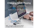 Orico Docking Station Type-C - PW11-9P-GY-EP - HDMI x 1, VGA x 1, USB3.0 x 3, USB-C PD100W x 1, LAN x 1 (1Gbps), SD/TF снимка №4
