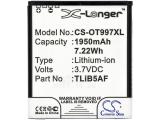 Cameron Sino Батерия за мобилен телефон ALCATEL LinkZone MW40, MW40 CAB32E0000C1 LiIon 3,7V 1950mAh снимка №3