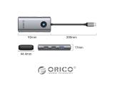 Orico Docking Station Type-C - PW11-6P25R-GY-BP - HDMI, USB-A x 3, PD100W x 1, LAN (2.5Gbps) снимка №3