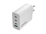зарядни устройства в секция На фокус - Canyon charger OnCharge 120 GAN Total 120W MAX 3 USB-C +1 USB-A White EU plug, CNS-CUW120ACC 