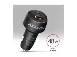 Axagon PWC-PQ48 Car Charger, USB-C with Power Delivery 3, USB-A with Quick Charge 4+ - Black, PWC-PQ48 снимка №2 Axagon PWC-PQ48 Car Charger, USB-C with Power Delivery 3, USB-A with Quick Charge 4+ - Black, PWC-PQ48 снимка №2