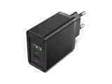 зарядни устройства Vention Fast Charger Wall - QC4.0, PD Type-C + QC3.0 USB A, 20W Black - FBBB0 зарядни устройства 0 wall charger Цена и описание.