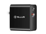 Tellur Dual-Port PD стенно зарядно, с бързо зареждане, 2 x USB, 6A, черно снимка №3