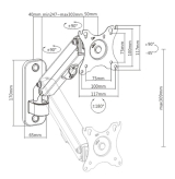 Gembird Gembird Стойка за монитор за стена WALL Mount Monitor - MA-WA1-01 MA-WA1-01 NEW снимка №2 Gembird Gembird Стойка за монитор за стена WALL Mount Monitor - MA-WA1-01 MA-WA1-01 NEW снимка №2