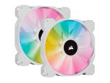 Охлаждане (охладител) Corsair  iCUE SP140 RGB ELITE Performance White PWM Fan - Dual Fan Kit with Lighting Node CORE 