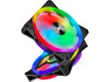 Corsair iCUE QL140 RGB 140mm PWM Dual Fan Kit with Lighting Node CORE снимка №2 Corsair iCUE QL140 RGB 140mm PWM Dual Fan Kit with Lighting Node CORE снимка №2