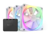 Описание и цена на вентилатори » вентилатори NZXT F120 RGB White 3 pack plus NZXT RGB контролер