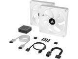 Corsair iCUE LINK QX140 RGB 140mm PWM PC Fans Starter Kit with iCUE LINK System Hub - White снимка №3 Corsair iCUE LINK QX140 RGB 140mm PWM PC Fans Starter Kit with iCUE LINK System Hub - White снимка №3