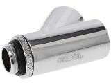 Alphacool Y-конектор Eiszapfen, Въртящ се, 45°, G1/4 външна към 2 x G1/4 вътрешна резба, Сребрист снимка №2 Alphacool Y-конектор Eiszapfen, Въртящ се, 45°, G1/4 външна към 2 x G1/4 вътрешна резба, Сребрист снимка №2