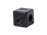 Alphacool Терминал за свързване Eiszapfen, G1/4 IT, 5 посочвен, Черен снимка №3