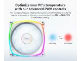 Montech RX140 PWM REVERSE Fan ARGB White снимка №2 Montech RX140 PWM REVERSE Fan ARGB White снимка №2