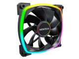 ОхладителНа фокус - вентилатори Montech RX140 PWM, REVERSE Fan ARGB, Black