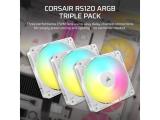 Corsair RS120 ARGB 120mm PWM Fans Triple Pack White снимка №6 Corsair RS120 ARGB 120mm PWM Fans Triple Pack White снимка №6
