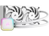 Описание и цена на охладители за процесори водно охлаждане Corsair iCUE H100i RGB ELITE Liquid CPU Cooler - White, CW-9060078-WW