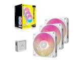 Corsair iCUE LINK RX120 MAX RGB 120mm PWM Thick Fans Starter Kit - White снимка №2