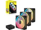 Corsair iCUE LINK LX120-R RGB 120mm PWM Reverse Fans 3x pack снимка №2 Corsair iCUE LINK LX120-R RGB 120mm PWM Reverse Fans 3x pack снимка №2