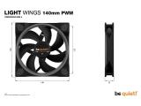 be quiet! Light Wings PWM 140mm BL074 снимка №6