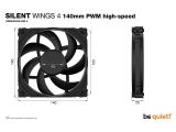 be quiet! SILENT WINGS 4 PMW high-speed, BL097, 4-pin снимка №5