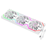 Gamemax Gamemax Комплект вентилатори Fan Pack 3-in-1 3x120mm - FN12A-N2 WL-RW - Reverse, Daisy-Chain, A-RGB, White 9501-0201R0044 NEW снимка №3