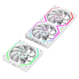 Gamemax Gamemax Комплект вентилатори Fan Pack 3-in-1 3x120mm - FN12A-N2 WL-RW - Reverse, Daisy-Chain, A-RGB, White 9501-0201R0044 NEW снимка №4
