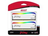 16 GB = KIT 2X8GB DDR4 3600 за компютър Kingston FURY Beast White RGB Special Edition KF436C17BWAK2/16 снимка №3