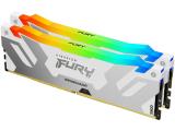 32 GB = KIT 2X16GB DDR5 6400 за компютър Kingston Fury Renegade RGB White KF564C32RWAK2-32 Цена и описание.