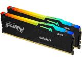 64GB = KIT 2X32GB DDR5 5600 за компютър Kingston FURY Beast RGB Black KF556C36BBEAK2-32 снимка №2