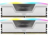 64GB = KIT 2X32GB DDR5 6000 за компютър Corsair VENGEANCE RGB White CMH64GX5M2B6000Z30W снимка №2