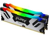 96GB = KIT 2X48GB DDR5 6400 за компютър Kingston Fury Renegade RGB Silver KF564C32RSAK2-96 снимка №2