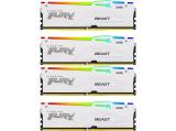 128 GB = KIT 4X32GB DDR5 5600 за компютър Kingston FURY Beast White RGB Intel XMP KF556C40BWAK4-128 снимка №3