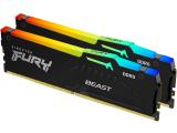 16 GB = KIT 2X8GB DDR5 5600 за компютър Kingston URY Beast Black RGB KF556C40BBAK2-16 снимка №2