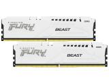64GB = KIT 2X32GB DDR5 5600 за компютър Kingston FURY Beast White Intel XMP KF556C40BWK2-64 снимка №2