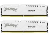 64GB = KIT 2X32GB DDR5 5600 за компютър Kingston FURY Beast White Intel XMP KF556C40BWK2-64 снимка №3