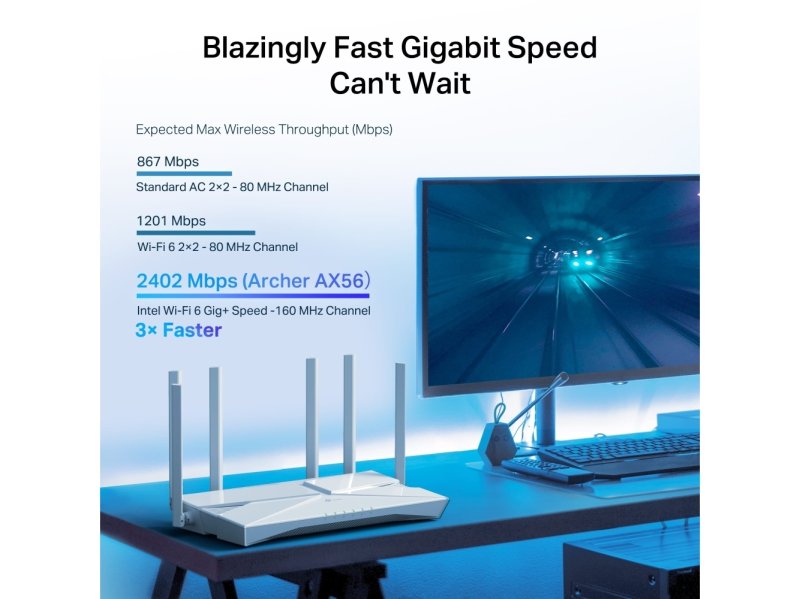 TP-Link Archer AX56 AX3000 Gigabit Wi-Fi 6 Router