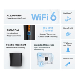 TP-Link Безжичен рутер TP-LINK Archer AX80, AX6000, 1x2.5GbE, 4xGbE, 4x ант. 1xUSB 3.0 NEW снимка №4 TP-Link Безжичен рутер TP-LINK Archer AX80, AX6000, 1x2.5GbE, 4xGbE, 4x ант. 1xUSB 3.0 NEW снимка №4