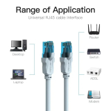 Vention Vention Кабел LAN UTP Cat5e Patch Cable - 30M Blue - VAP-A10-S3000 VAP-A10-S3000 NEW снимка №3 Vention Vention Кабел LAN UTP Cat5e Patch Cable - 30M Blue - VAP-A10-S3000 VAP-A10-S3000 NEW снимка №3