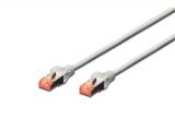 Digitus Premium Patch Cable Cat6 S/FTP 2m grey RJ45/RJ45 лан кабел кабели и букси RJ45 Цена и описание.
