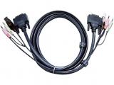Aten KVM Switch cable (PC) 3.0m USB DVI - кабели и букси