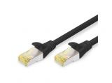 Описание и цена на лан кабел Assmann Cable Cat6a 0,25m black S/FTP