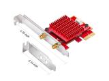 Cudy Ethernet Adapter WE3000S, PCIe, Tri Band, 2.4/5/6 GHz, 574 - 2400 Mbps снимка №2 Cudy Ethernet Adapter WE3000S, PCIe, Tri Band, 2.4/5/6 GHz, 574 - 2400 Mbps снимка №2