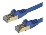 Описание и цена на лан кабел StarTech CAT6a Patch Cord, Shielded, Snagless, Blue, 0.50 m