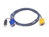 Описание и цена на KVM Aten USB KVM Cable with 3 in 1 SPHD and built-in PS/2 to USB 3m, 2L-5203UP