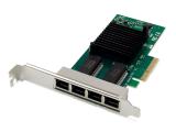 Digitus 4 port Gigabit Ethernet network card, Intel I350, DN-10114 жични мрежови карти PCI-E Цена и описание.