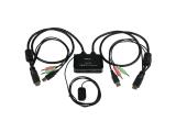 StarTech 2 Port USB HDMI Cable KVM Switch with Audio and Remote Switch - Суичове
