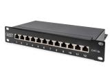 Digitus CAT 6A Patch Panel, shielded, 12-Port, 1HE, 10