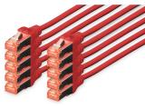 Digitus CAT 6 S/FTP patch cord 1m, 10 units, red - кабели и букси