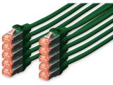 Digitus CAT 6 S/FTP patch cord 3m, 10 units, green - кабели и букси